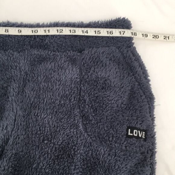 Derek Heart Juniors' Love Charm Sherpa Jogger Pants Grey Gray XL New w/o Tags - Picture 6 of 8